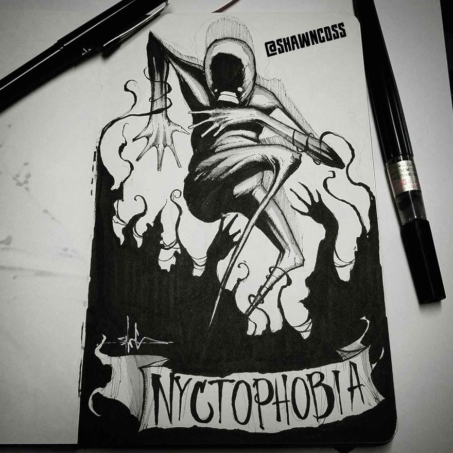 Ніктофобія - Моторошні, що лякають малюнки про найпоширеніші фобії людини і їх опис Никтофобия - Изображения фобий человека