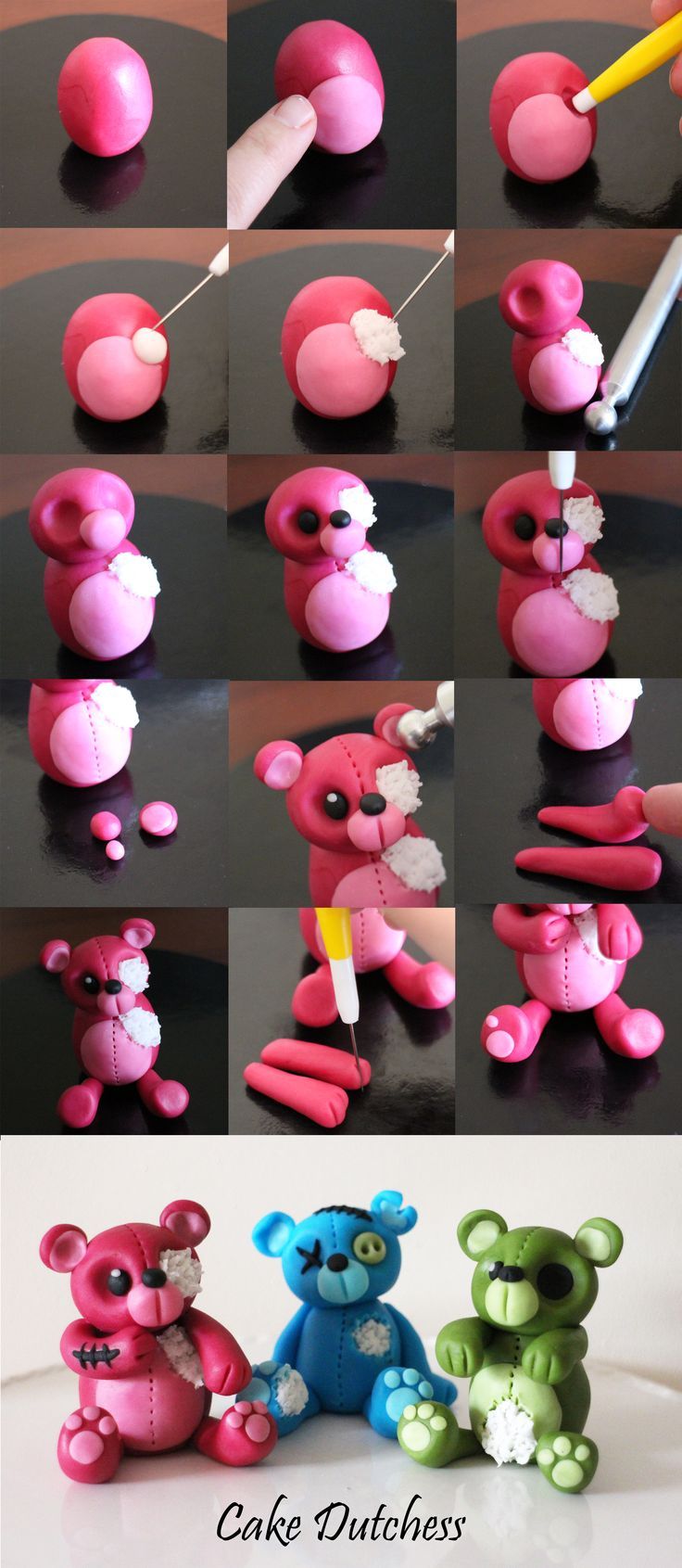Мишки зомби - Идеи для пластилиновых игрушек
