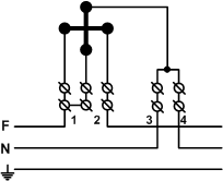 Схема підключення однофазного лічильника
