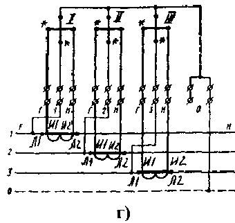 Схеми включення трифазного Трьохелементний лічильника активної енергії типу СА4 (СА4У)