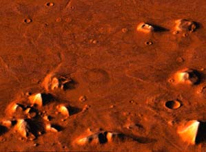 Реконструйовано фотографія стародавнього міста на Марсі.
