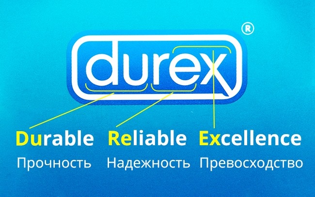Durex - Логотипи, про сенс яких ви навіть не здогадувалися Durex - Смысл логотипов брендов