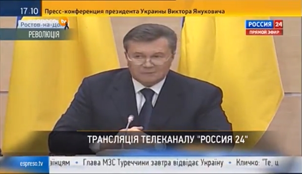 Пресс-конференция Януковича в России