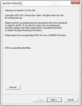 Неприв'язаний Jailbreak - Redsn0w для iOS 4.3.2